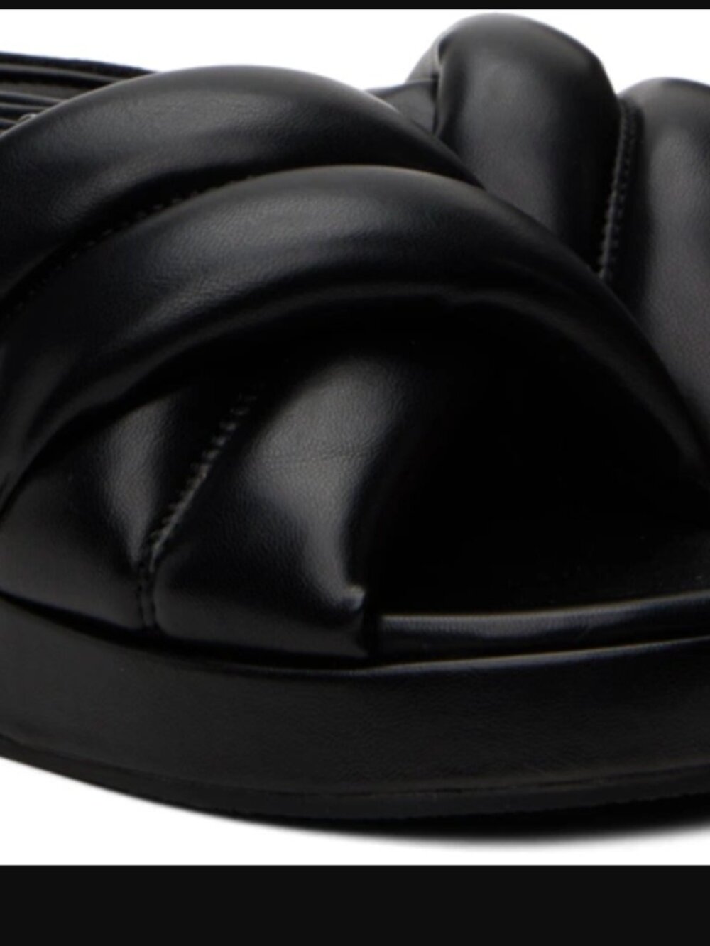 STAND STUDIO Black Puffer Sandals in Sz 39